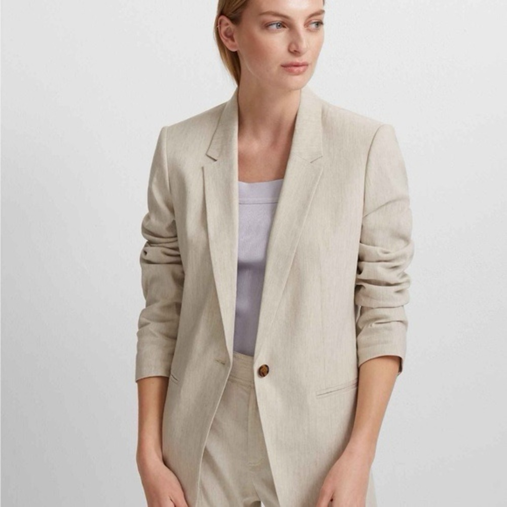 Club Monaco natural beige linen blazer jacket - XS